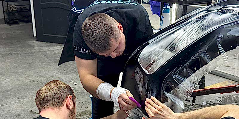 Оклейка антигравийной пленкой